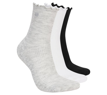 Skechers New | 3 Pack Women's Ankle Lettuce Socks